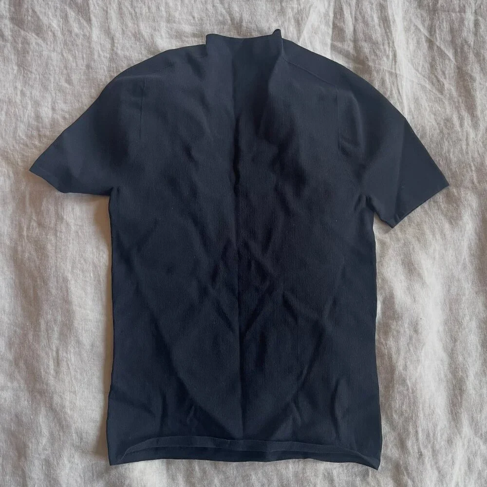 Alexander Wang White and Black Tight-Fit Mock Neck Tees